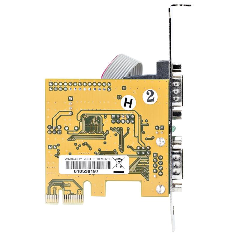 StarTech.com 2 Port PCI Express RS232 Seriële Kaart, PCIe RS232 Serial Host Controller Kaart, PCIe naar Serial DB9 Adapter Kaart, 16C1050 UART, Standa