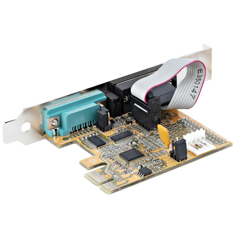 StarTech.com 2 Port PCI Express RS232 Seriële Kaart, PCIe RS232 Serial Host Controller Kaart, PCIe naar Serial DB9 Adapter Kaart, 16C1050 UART, Standa