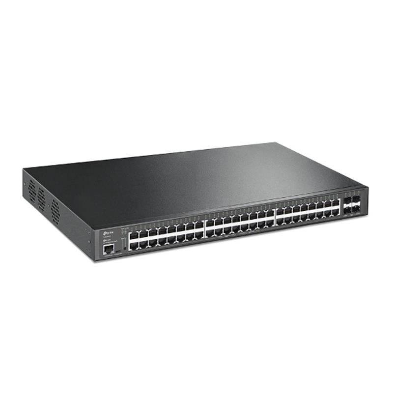 TP-Link TL-SG3452XP JetStream PoE Switch Managed L2+ Gigabit Ethernet (10/100/1000) Power over Ethernet (PoE) 1U Zwart