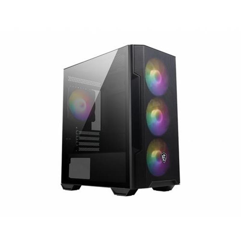 MSI MAG FORGE M100R computerbehuizing Midi Tower Zwart, Transparant