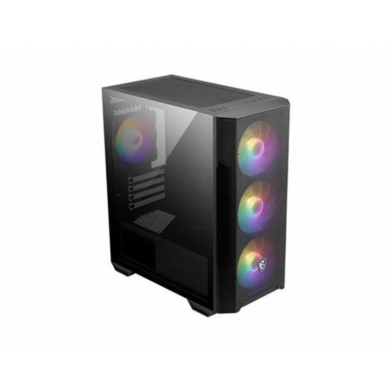 MSI MAG FORGE M100R computerbehuizing Midi Tower Zwart, Transparant