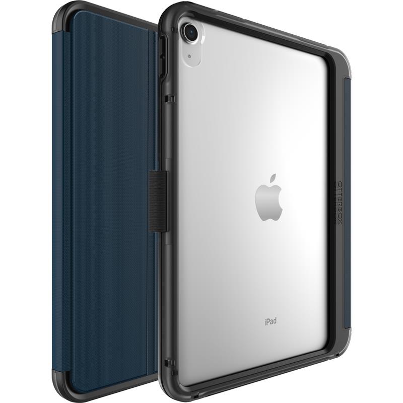 OtterBox Symmetry Folio-hoes voor iPad 10th gen, schokbestendig, valbestendig, dunne beschermende folio-hoes, getest volgens militaire standaard, Blau