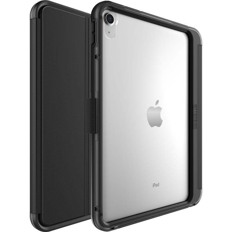 OtterBox Symmetry Folio-hoes voor iPad 10th gen, schokbestendig, valbestendig, dunne beschermende folio-hoes, getest volgens militaire standaard, Zwar