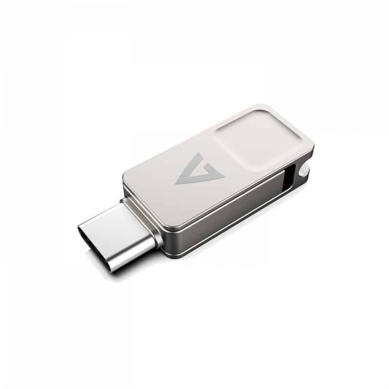 V7 VF3128GTC USB flash drive 128 GB USB Type-A / USB Type-C 3.2 Gen 1 (3.1 Gen 1) Zilver