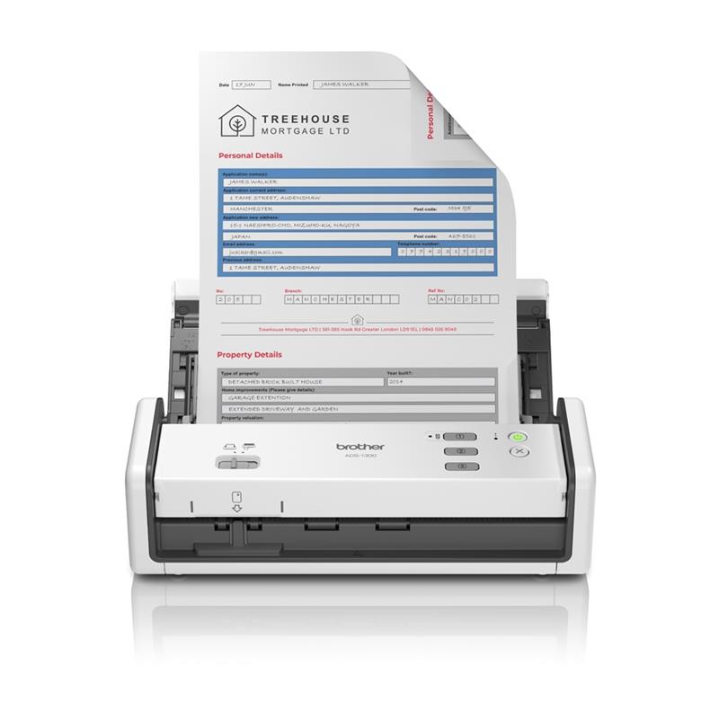 Brother ADS-1300 ADF-scanner 1200 x 1200 DPI A4 Wit