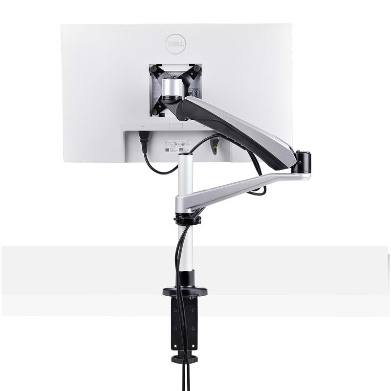 StarTech.com Single Monitor Arm voor Bureau, 27in 16:9 of 30in 21:9 Ultrawide Schermen, VESA 75x75/100x100, Instelling zonder Gereedschap, C-klem/Door