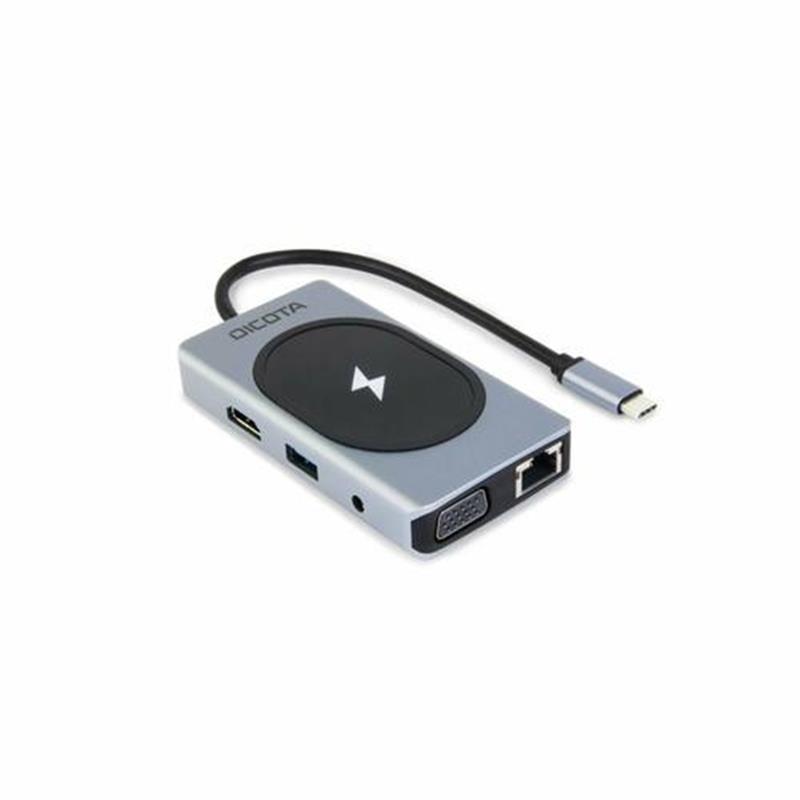 DICOTA interface hub USB Type-C Zwart Zilver