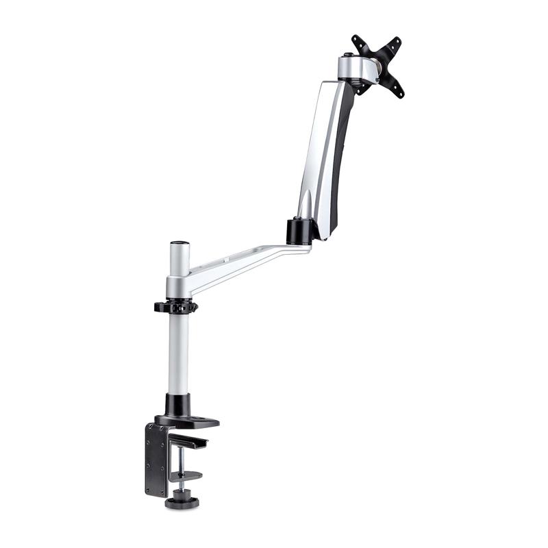 StarTech.com Single Monitor Arm voor Bureau, 27in 16:9 of 30in 21:9 Ultrawide Schermen, VESA 75x75/100x100, Instelling zonder Gereedschap, C-klem/Door