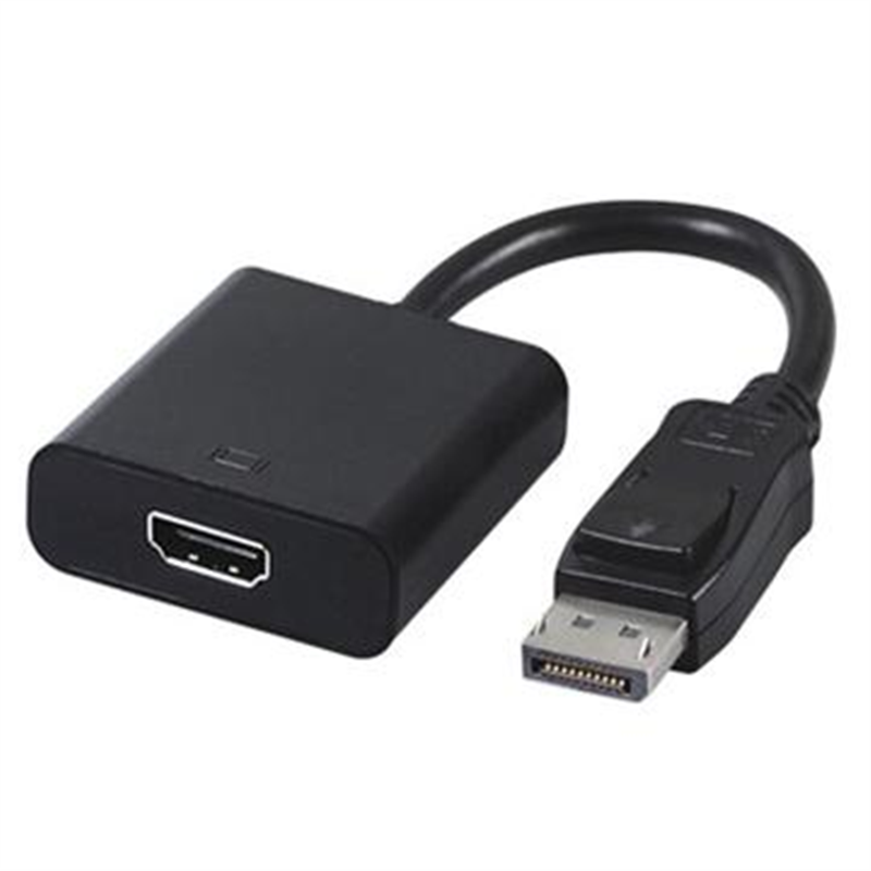 DisplayPort M - HDMI F adapterkabel 10 cm zwart