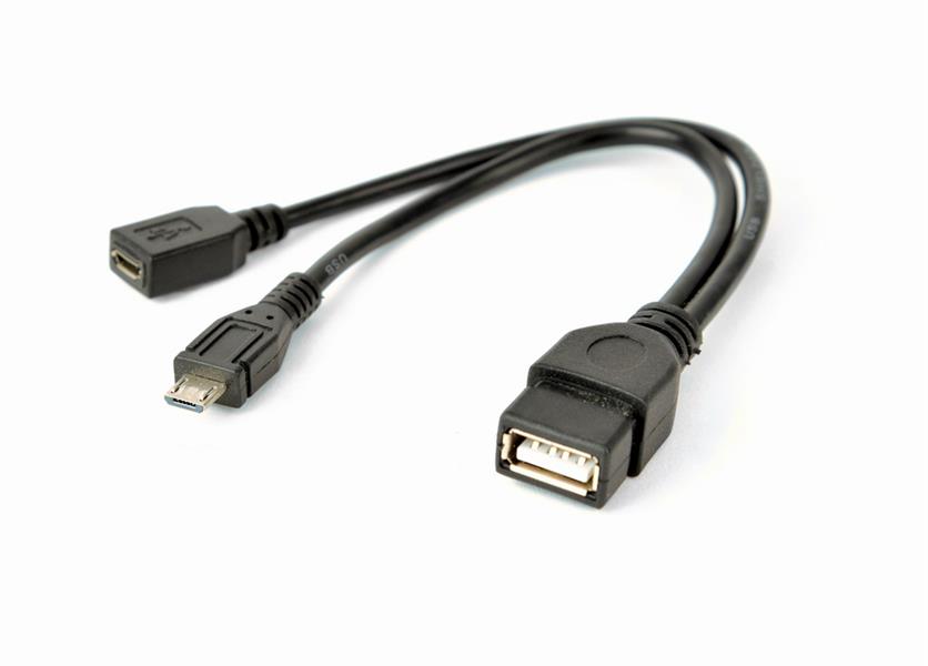 USB OTG-kabel micro USB voeding 15 cm