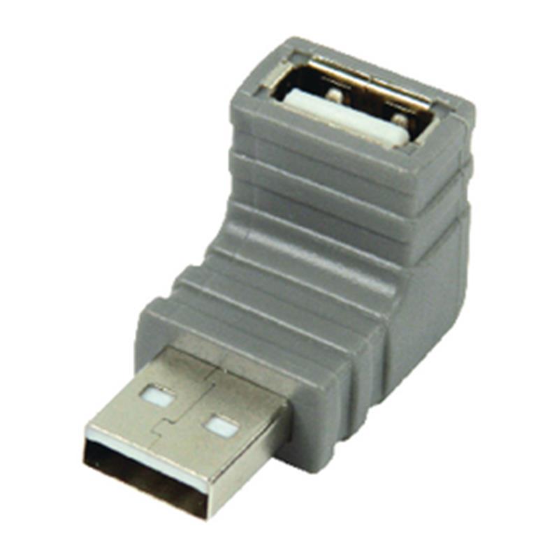 USB 2.0-Adapter 270° Gehoekt USB A Male - USB A Female Grijs