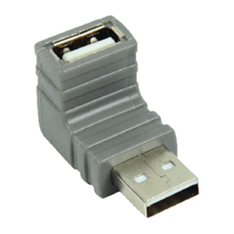 USB 2.0-Adapter 270° Gehoekt USB A Male - USB A Female Grijs
