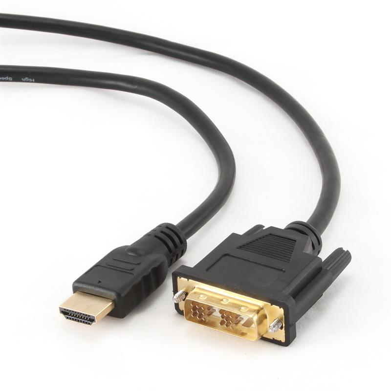 Gembird HDMI naar DVI-kabel Single Link man-man met vergulde connectoren 3 meter lange kabel *HDMIM *DVIM