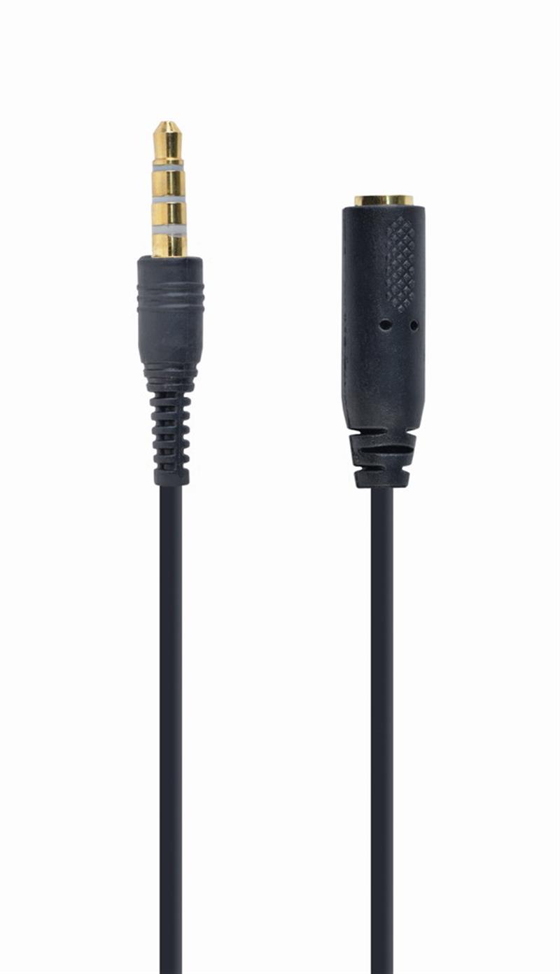 3 5 mm 4-pins audio cross-over adapterkabel zwart