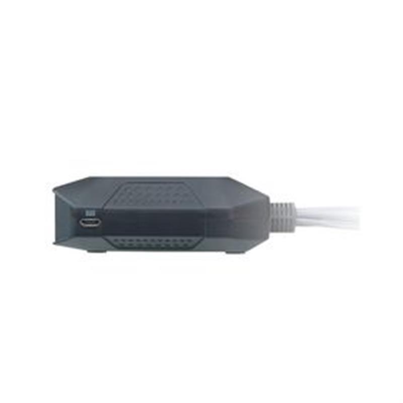 Aten 2-poorts USB DisplayPort-kabel KVM-switch met externe poortselectieschakelaar