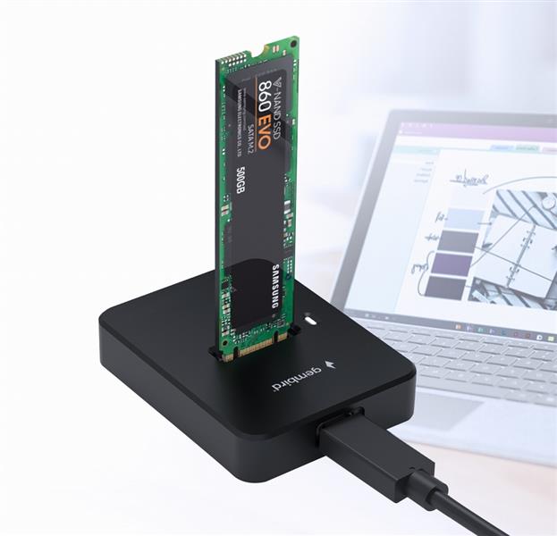 Desktop USB Type-C M 2 SATA NVME SSD drive docking station black