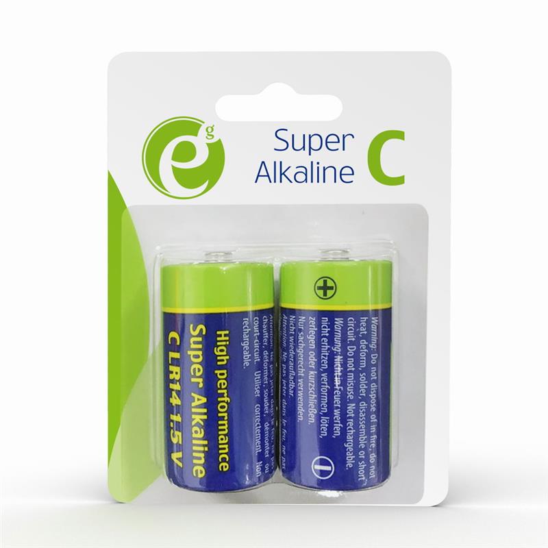 Alkaline C-cell batterij 2 stuks
