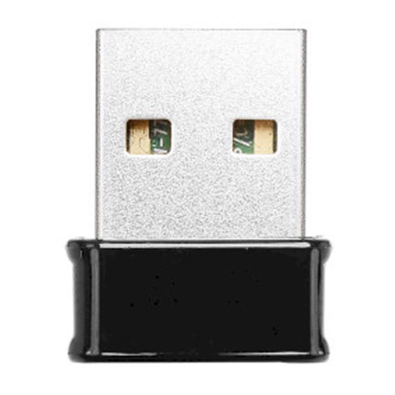 2-in-1 N150 Wi-Fi & Bluetooth 4.0 Nano USB Adapter 2.4 GHz Zwart