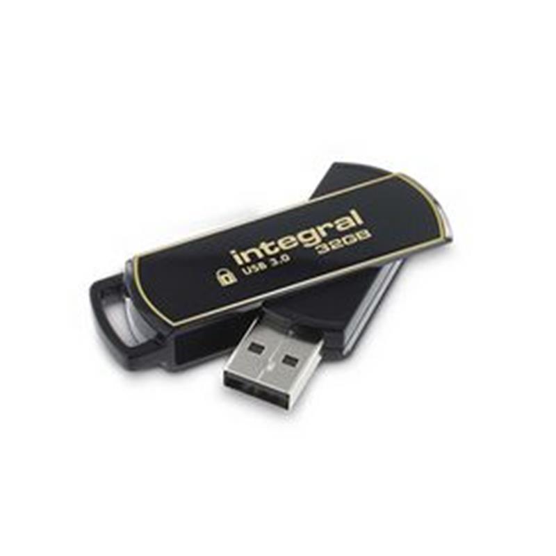 Integral INFD32GB360SEC3.0 USB flash drive 32 GB USB Type-A 3.2 Gen 1 (3.1 Gen 1) Zwart, Goud