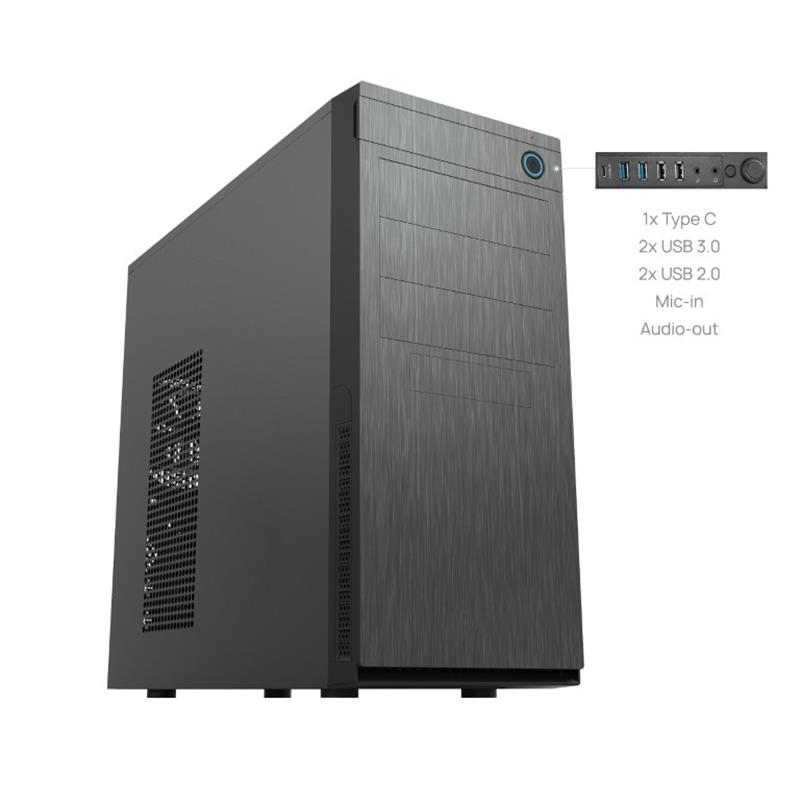 Chieftec Elox Black 2xUSB 3 0 2x USB 2 0 1x USB typeC