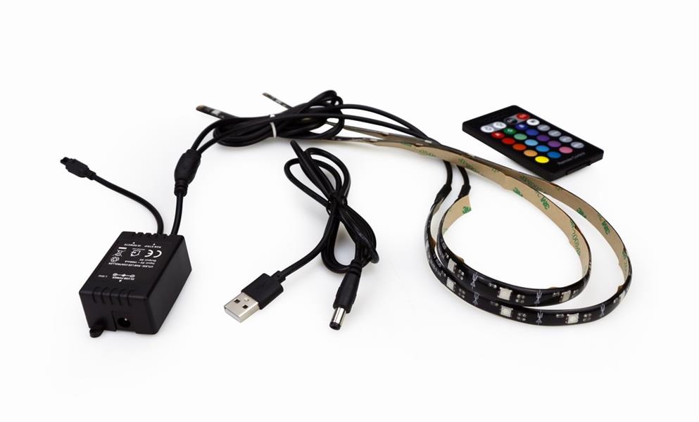 USB RGB LED-strip 2 x 50 cm