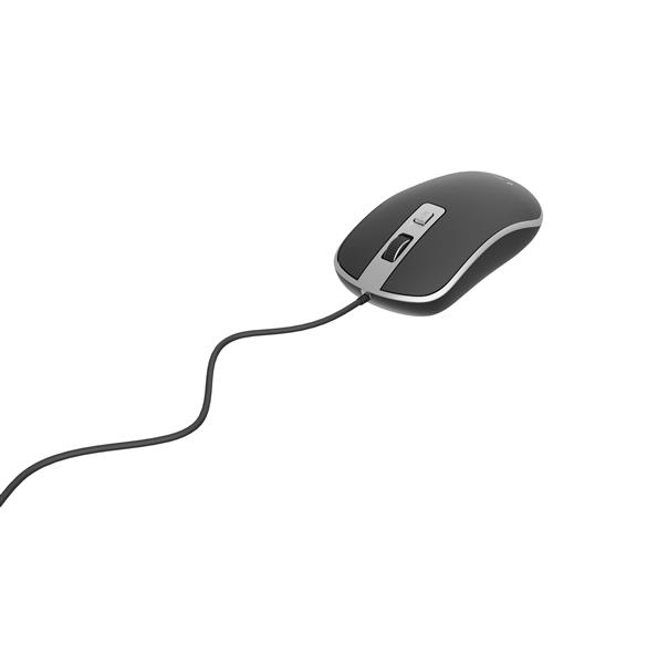 4-knops optische muis USB zwart zilver