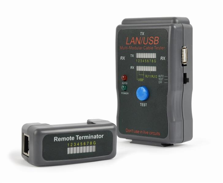 Gembird kabeltester voor RJ11 RJ45 en USB *USBAF *USBBF *RJ45F