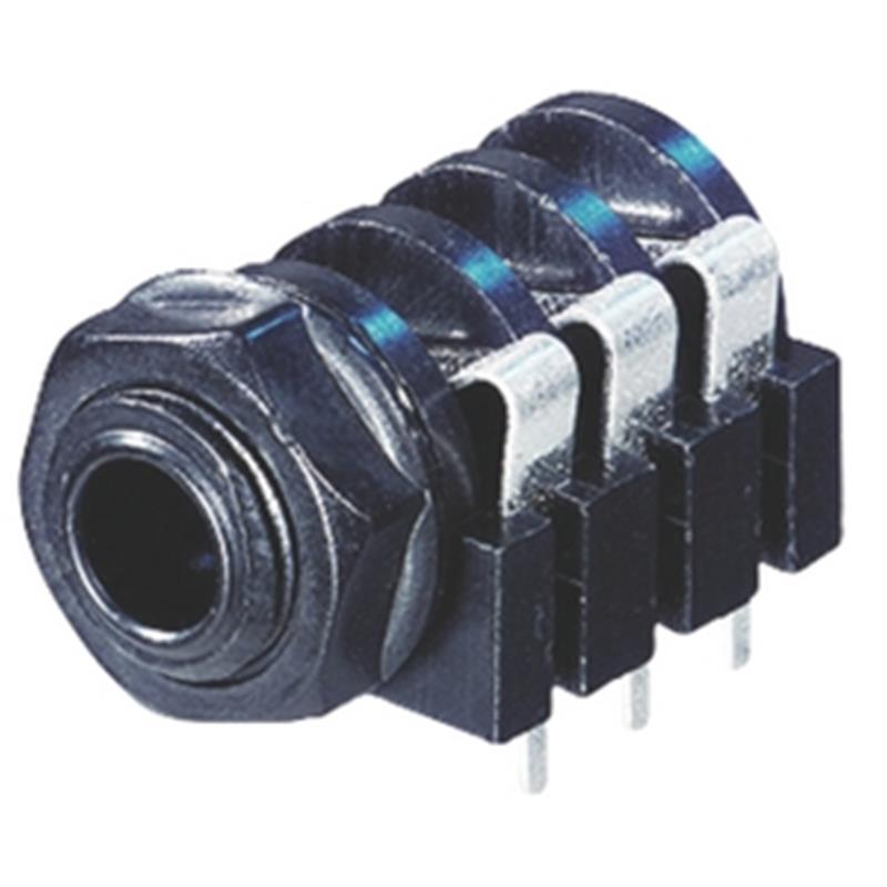 Stereoconnector 6.35 mm Female Zwart