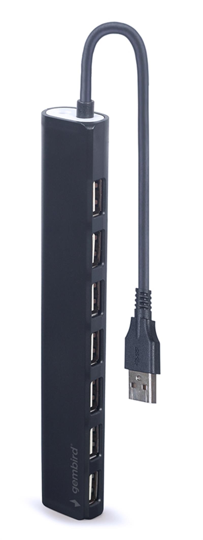 7 poorts USB 2 0 hub zwart