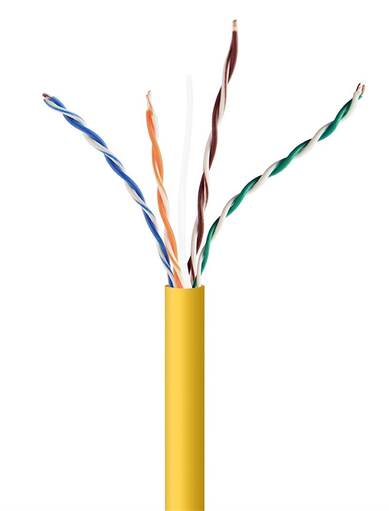 UTP Cat5E kabel CCA stug 305 meter - Geel