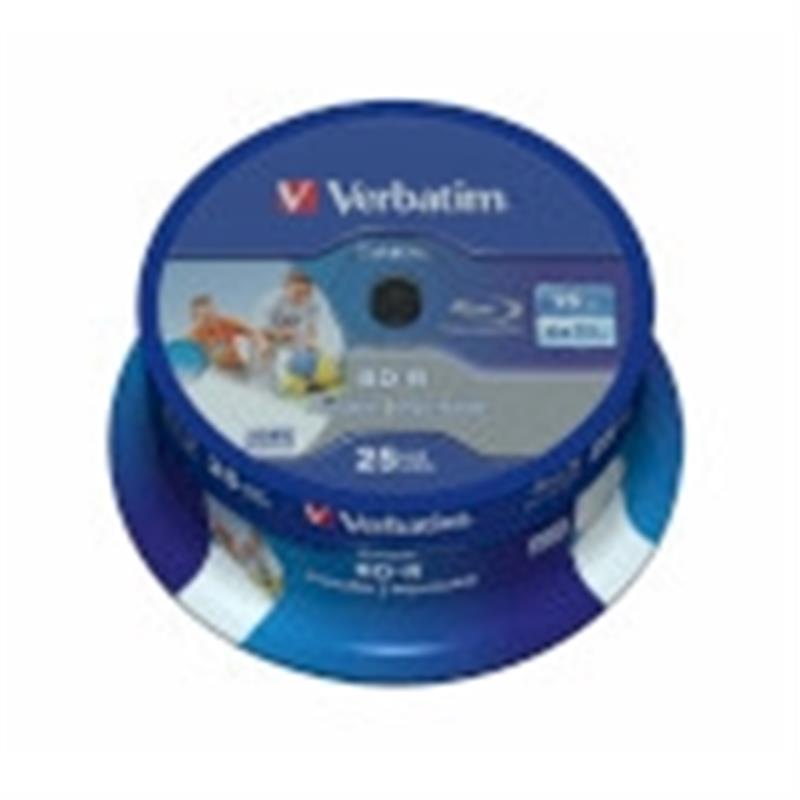 Verbatim 43811 Lees/schrijf blu-ray disc BD-R 25 GB 25 stuk(s)
