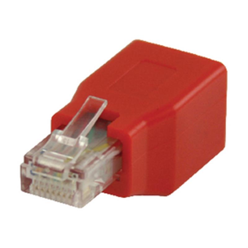 CAT6 Netwerk Adapter RJ45 (8/8) Male - RJ45 (8/8) Female Rood