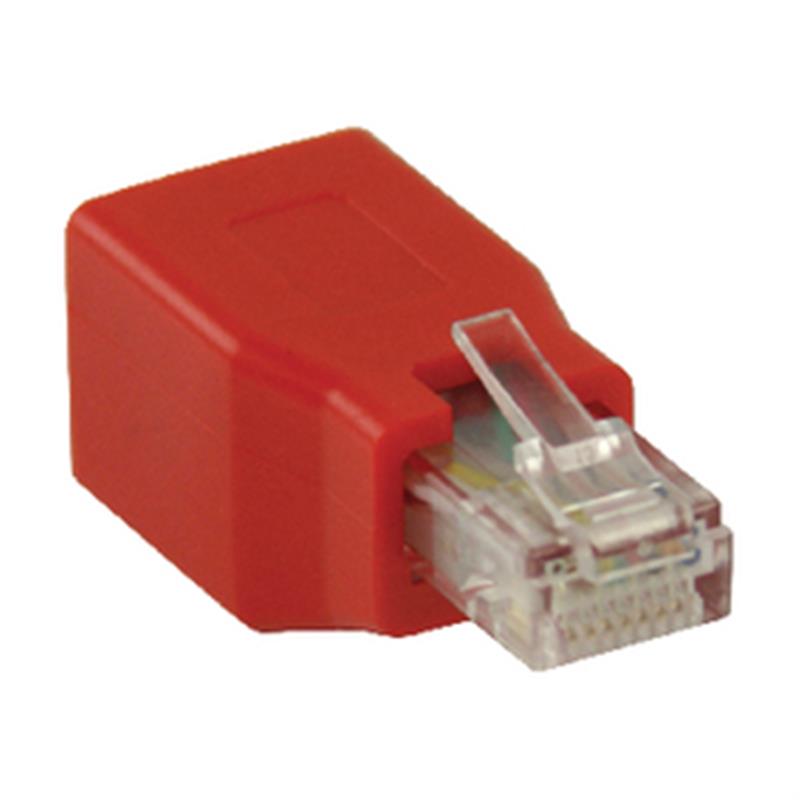 CAT6 Netwerk Adapter RJ45 (8/8) Male - RJ45 (8/8) Female Rood