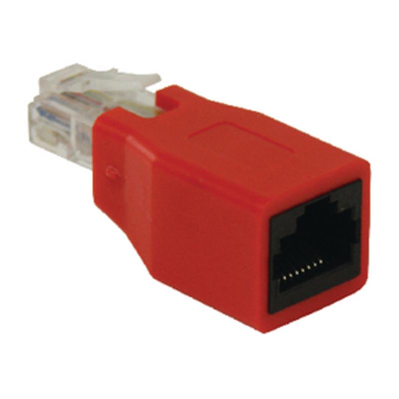 CAT6 Netwerk Adapter RJ45 (8/8) Male - RJ45 (8/8) Female Rood