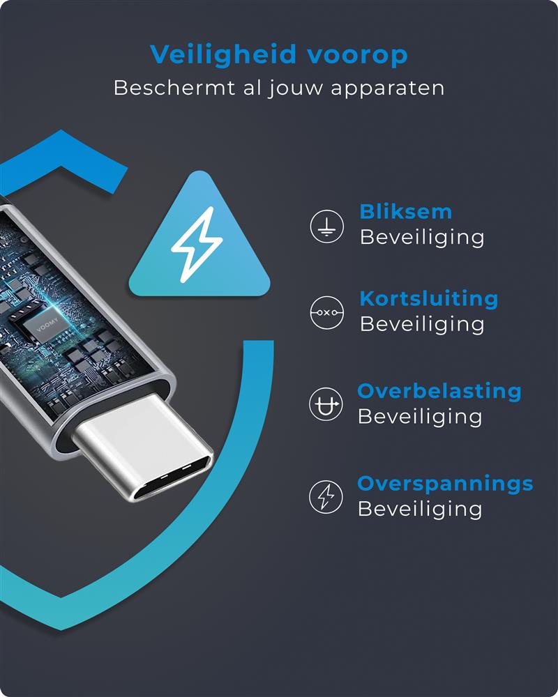 Voomy Charge 100W Kabel USB C naar USB C Kabel