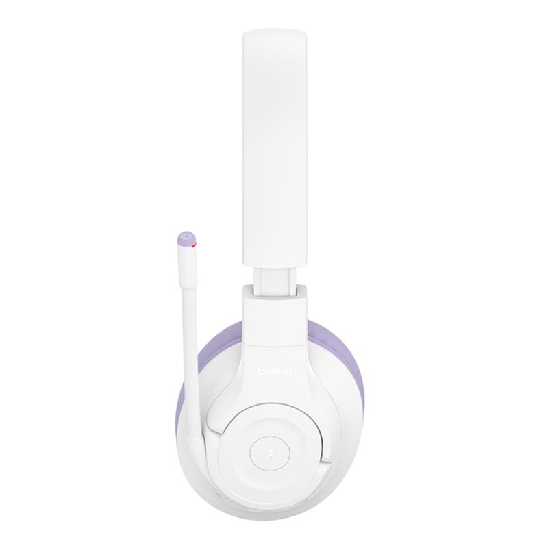 Belkin SOUNDFORMINSPIRE OVEREAR HEADSET LAV Bedraad en draadloos Hoofdband Oproepen/muziek USB Type-C Bluetooth Lavendel, Wit