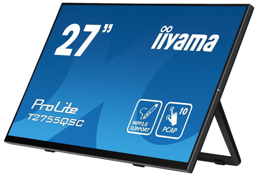 iiyama ProLite T2755QSC-B1 computer monitor 68,6 cm (27"") 2560 x 1440 Pixels Full HD LCD Touchscreen Zwart