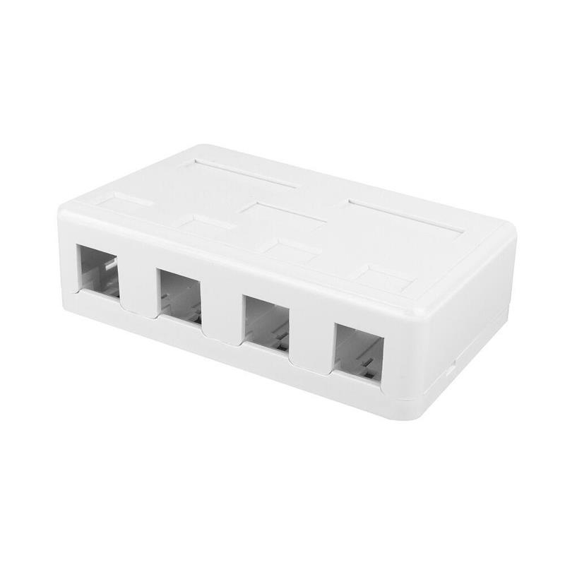 ACT Unloaded surface keystone mount box voor 4 keystone jacks