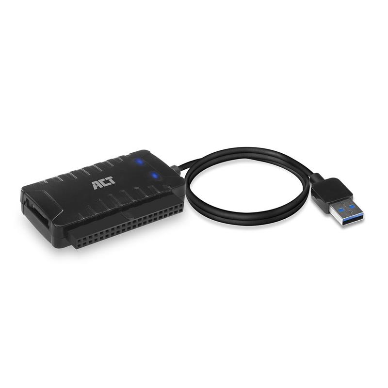 ACT USB adapterkabel naar 2 5 inch en 3 5 inch SATA IDE met stroomadapter