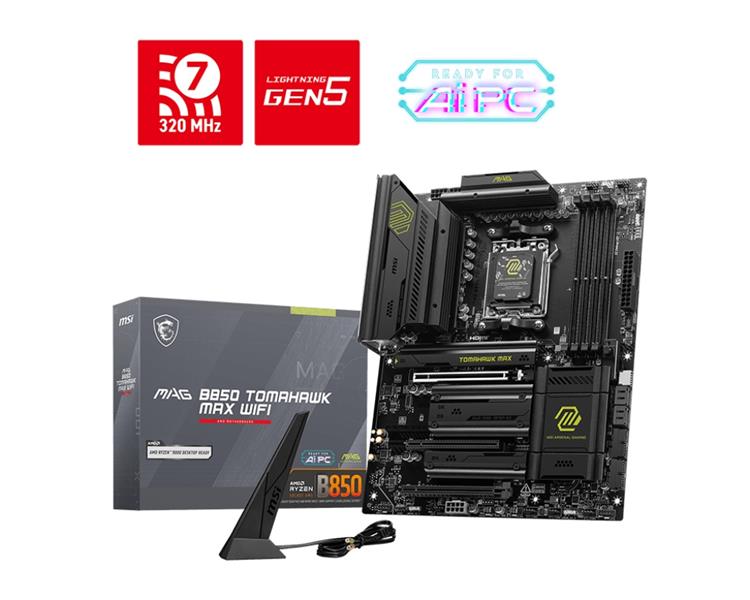 MSI MAG B850 TOMAHAWK MAX WIFI moederbord AMD B850 Socket AM5 ATX