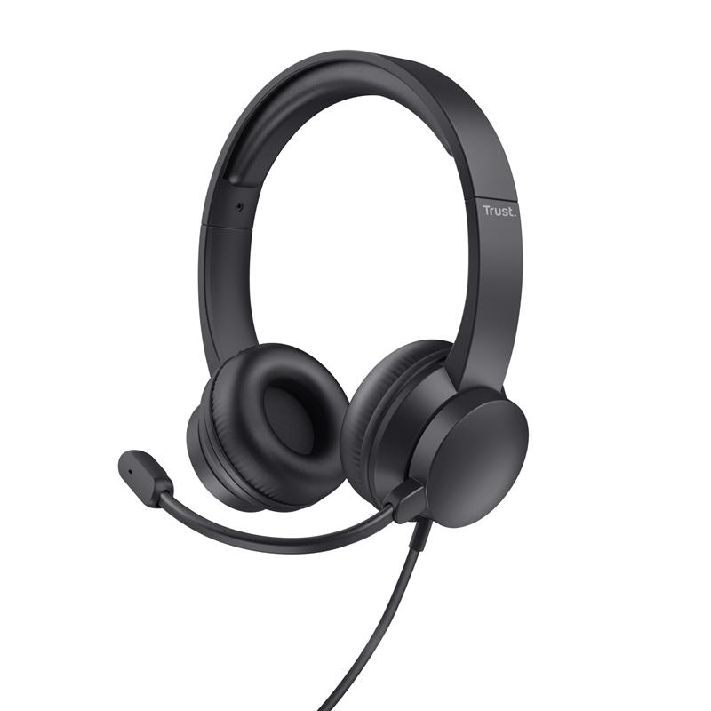 Trust HS-150 Headset Bedraad Hoofdband Kantoor/callcenter Zwart