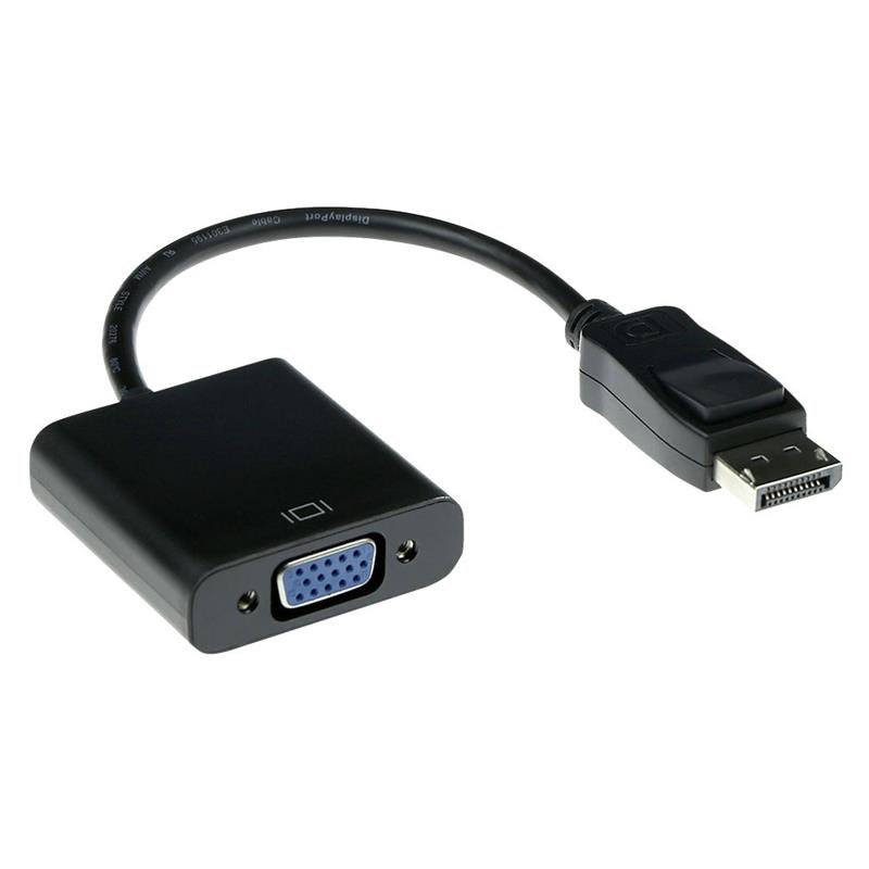 ACT AK3996 kabeladapter/verloopstukje DisplayPort VGA Zwart