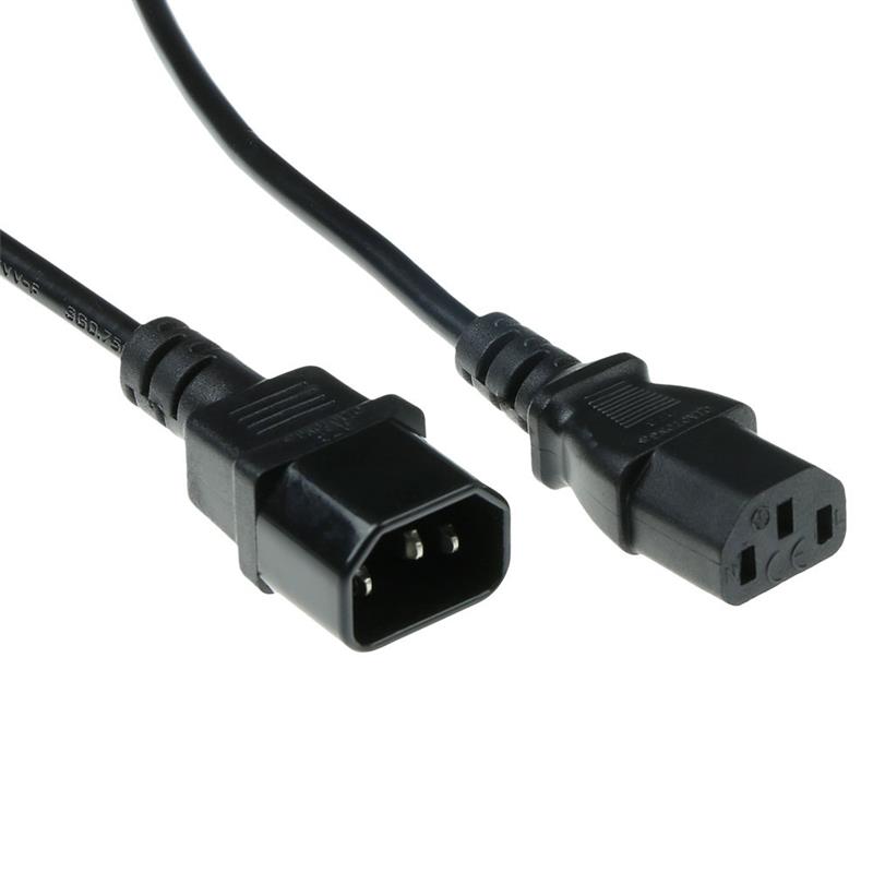 ACT C13 - C14, 1.2m electriciteitssnoer Zwart 1,2 m C13 stekker C14 stekker