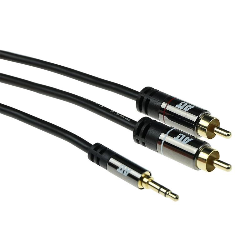 ACT AK6234 audio kabel 5 m 3.5mm 2 x RCA Zwart