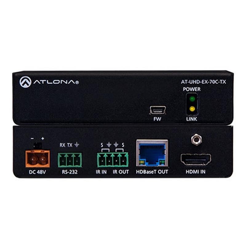 Atlona 4K HDMI HDBaseT transmitter met PoE IR en RS-232 beheer 70 meter