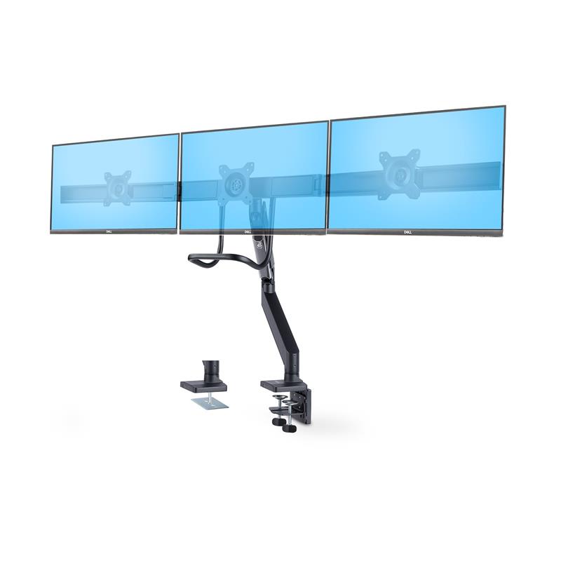 StarTech.com 3M1A3SG-MONITOR-ARM flat panel bureau steun 68,6 cm (27"") Zwart, Zilver