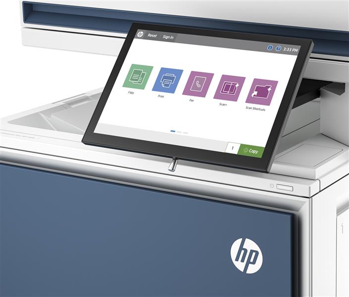 HP Color LaserJet Enterprise Flow MFP 5800zf-printer, Printen, kopiëren, scannen, faxen, Automatische documentinvoer; optionele high-capacity laden; T