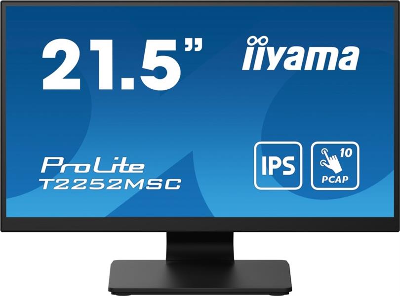 iiyama ProLite T2252MSC-B2 computer monitor 54,6 cm (21.5"") 1920 x 1080 Pixels Full HD LCD Touchscreen Zwart