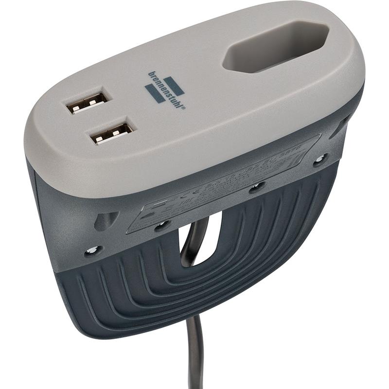 Brennenstuhl Estilo Sofa stekkerdoos met USB poorten 1 socket 3m