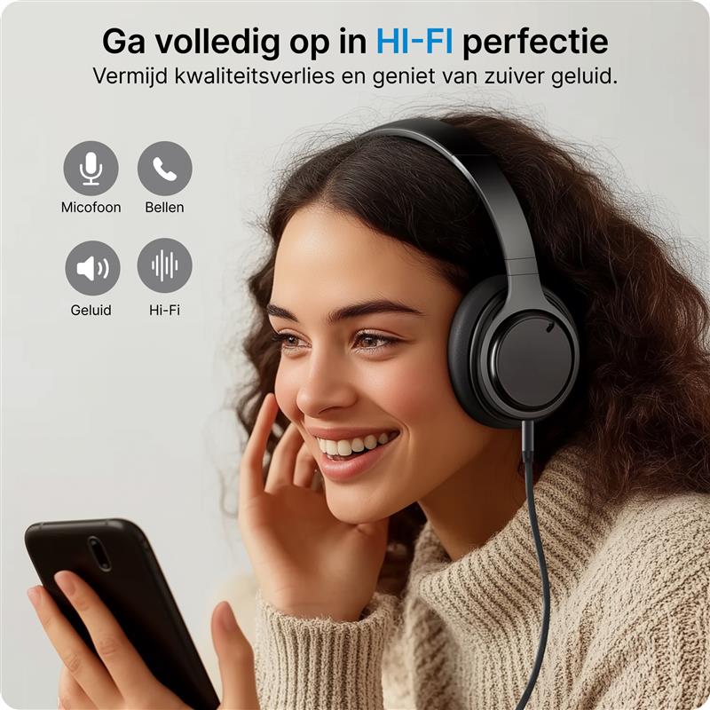 Voomy Connect C1 - USB-C naar 3.5mm Aux kabel - 1 meter